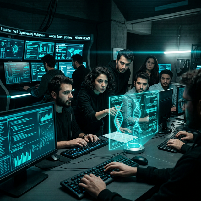 Techpedya ekibi karanlık komuta merkezinde çalışırken